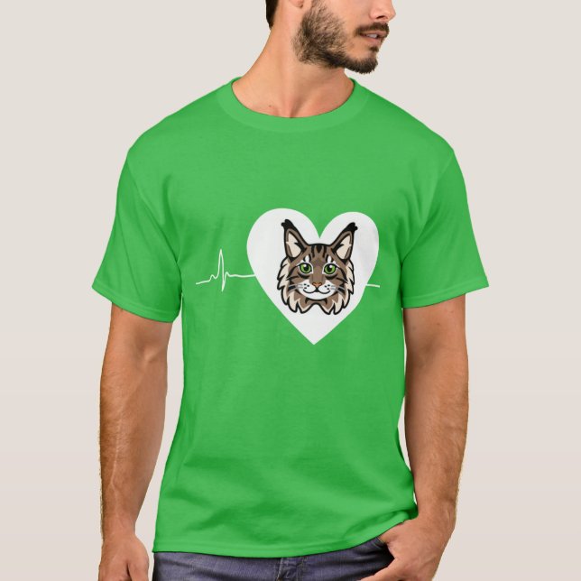 T-shirt I Love Maine Coon Cat Gifts For Maine Coon Cat Lov (Devant)