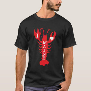 T-shirt I Love Maine - Design de homard