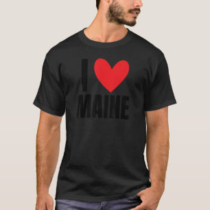 T-shirt I Love Maine Lobster Portland Lewison Bangor Pine