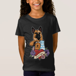 T-Shirt I Love Maman Tattoo I German Shepherd Maman