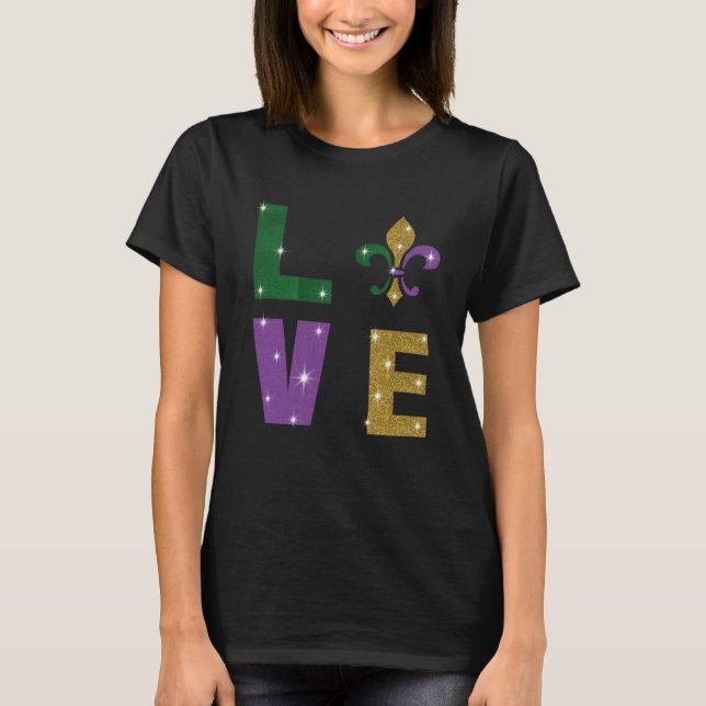 T-shirt I Love Mardi Gras Costume Mardi Gras Tenue Pour Gi (Devant)