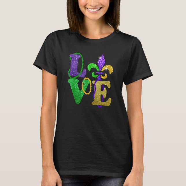 T-shirt I Love Mardi Gras New Orlean Festival Mardi Gras (Devant)