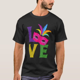 T-shirt I Love Mardi Gras New Orlean Festival Mardi Gras