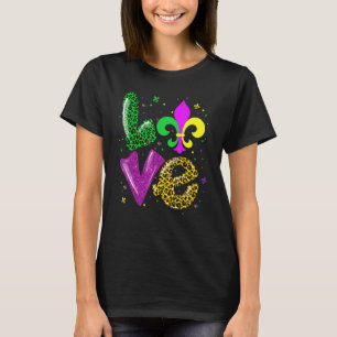 T-shirt I Love Mardi Gras New Orleans Chemise Pour Filles
