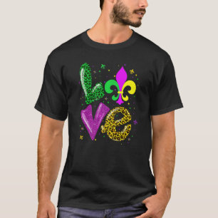 T-shirt I Love Mardi Gras New Orleans Chemise Pour Filles