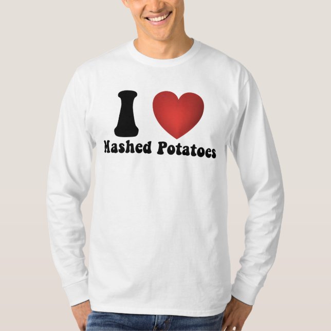T-shirt I Love Mashed Potatoes Thanksgiving Diner Cadeau (Devant)