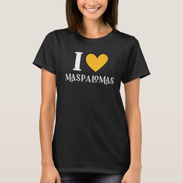 T-shirt I Love Maspalomas Gran Canaria Espagne Premium (Devant)