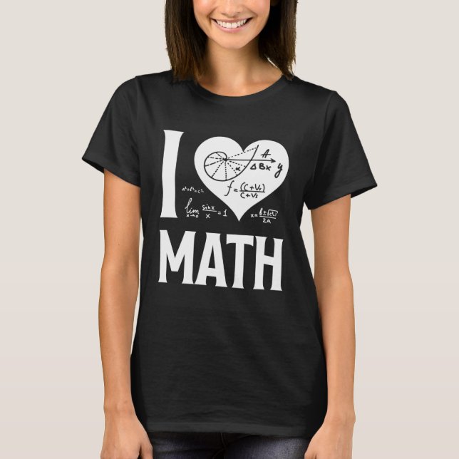 T-shirt I Love Math  2 (Devant)