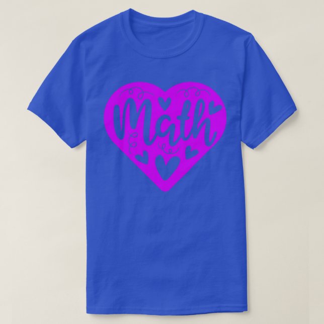 T-shirt I Love Math Heart Sticker (Design devant)
