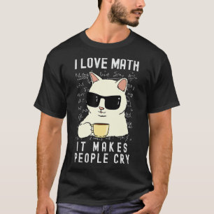 T-shirt I Love Math Mathématiques Cat Boys Filles Hommes F