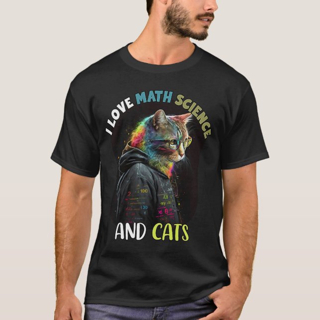 T-shirt I Love Math Science Et Chats Math Science Thé Nerd (Devant)