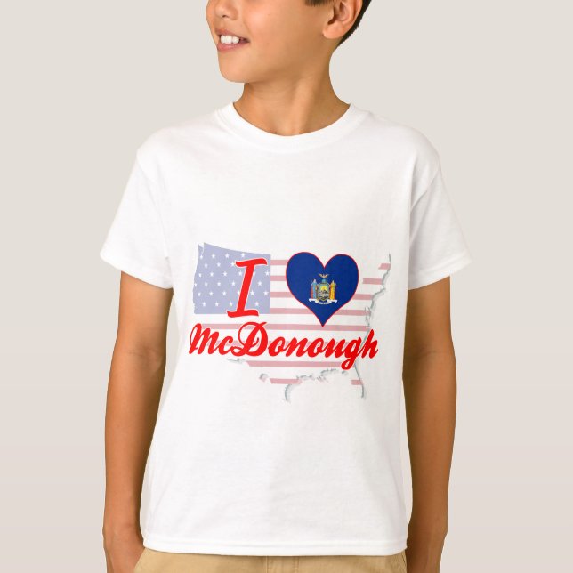 T-shirt I Love McDonough, New York (Devant)