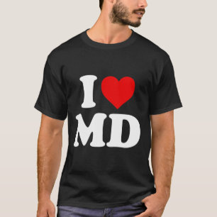 T-shirt I Love Md Heart Maryland
