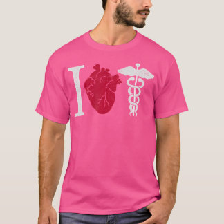 T-shirt I Love Medicine - Anatomique Coeur Cardiaque infir