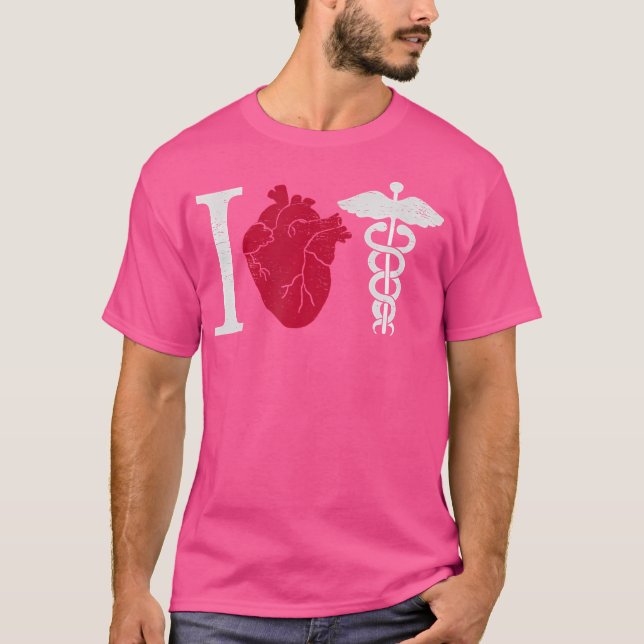 T-shirt I Love Medicine - Anatomique Coeur Cardiaque infir (Devant)