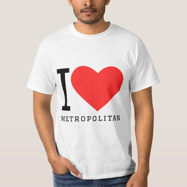 T-shirt I love metropolitan (Devant)