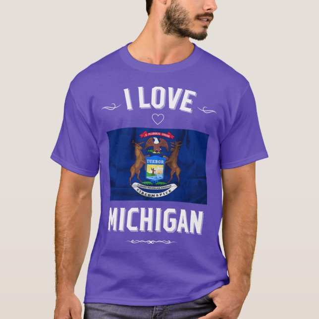 T-shirt I Love Michigan (Devant)