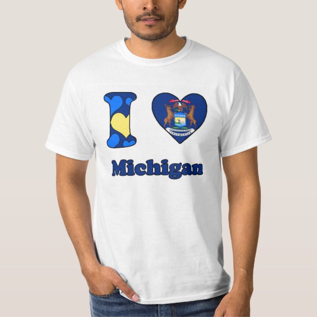 T-shirt I love Michigan (Devant)