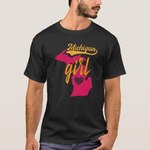 T-shirt I Love Michigan Accueil Michigan Girl Michigan Dis