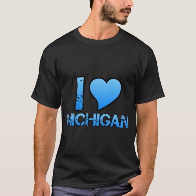 T-shirt I Love Michigan Skate Style (Devant)