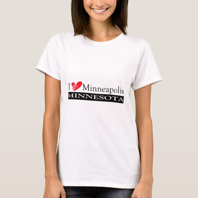 T-shirt I Love Minneapolis Minnesota (Devant)