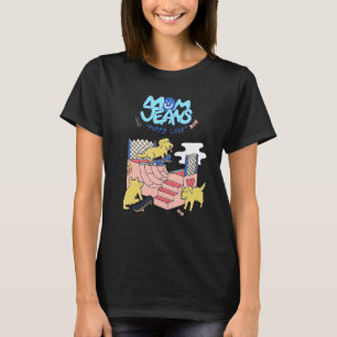 T-shirt I Love Mom Distressed Arts Jeans Rock Music For Fa