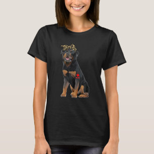 T-shirt I Love Mom Rottweiler With Tattoo Mother Day Cadea