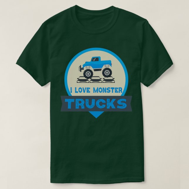 T-shirt I Love Monster Trucks 13 (Design devant)