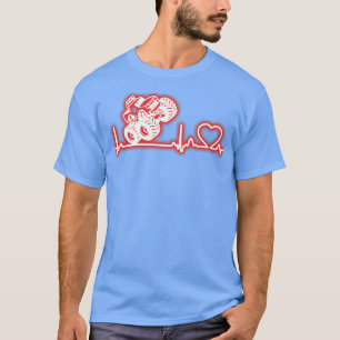 T-shirt I Love Monster Trucks Heartbeat ECG Big Car RC Rad