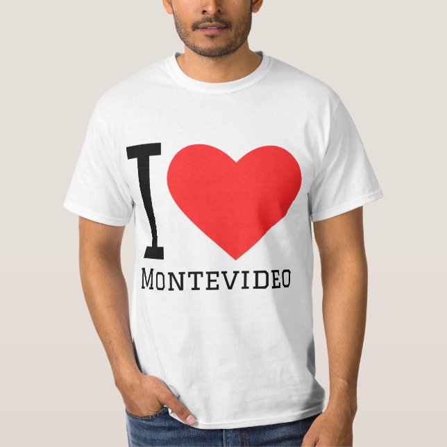 T-shirt I love Montevideo  (Devant)