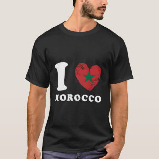 T-shirt I Love Morocco He Flag Morocco