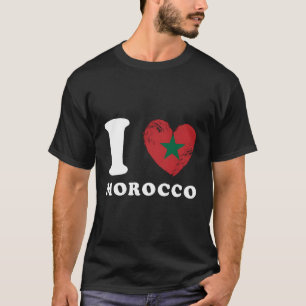 T-shirt I Love Morocco Il Drapeau Maroc