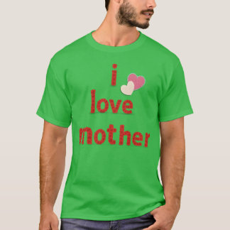T-shirt I Love Mother amis jaunes