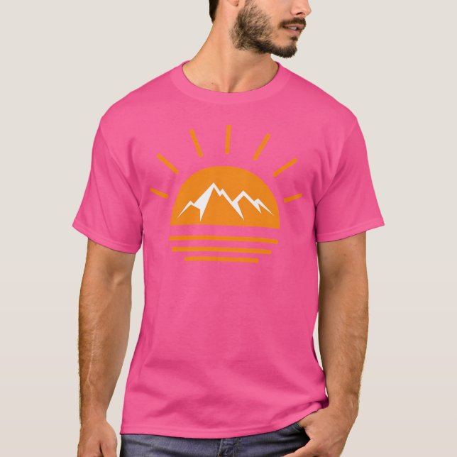T-shirt I Love Mountains Sunset 3 Active (Devant)
