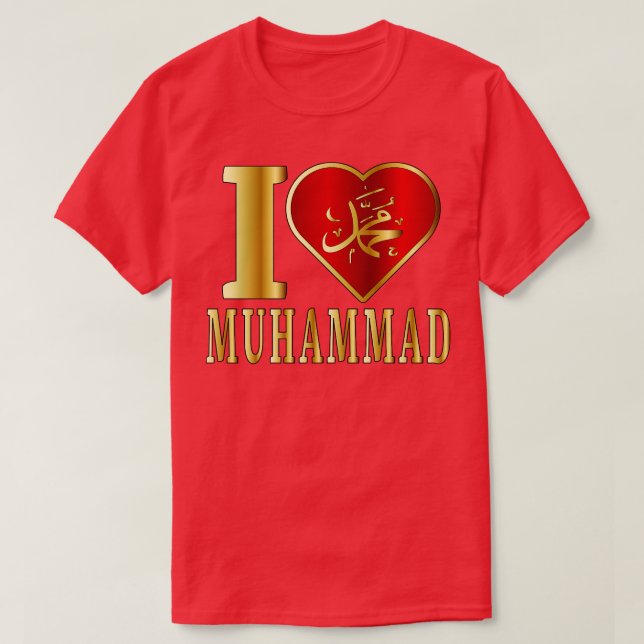 T-shirt I Love Muhammad (Design devant)