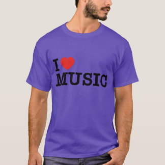 T-shirt I Love Music I Heart Music girl