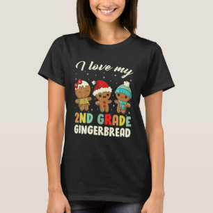 T-shirt I Love My 2nd Grade Gingerpain Étudiants