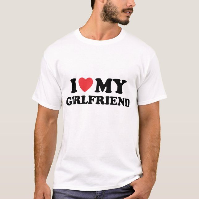 T-shirt I Love My Acress Girlfriend Funny Boyfriend Valen (Devant)