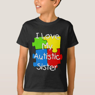 T-shirt i Love My Autistic Sister (tee - shirt foncé)