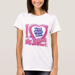 T-shirt I Love My Babies rose/violet - photo
