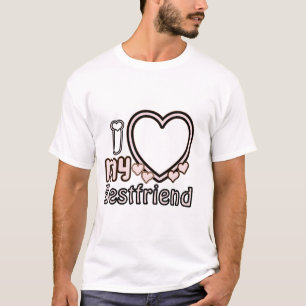 T-shirt I Love My Best Friend Custom T-Shirt, personnalisé