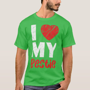 T-shirt I Love My Bestie Best Friend Forever Friendship BF