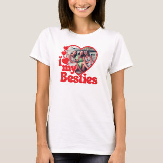 T-shirt I Love My Besties Heart Custom Photo