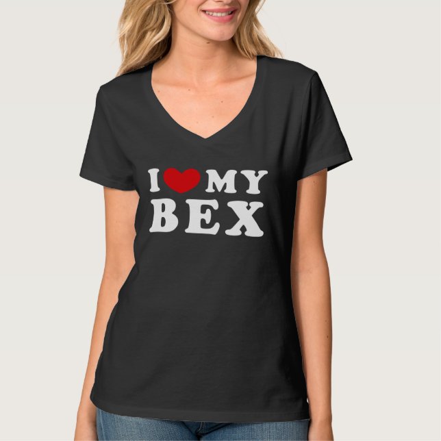 T-shirt I Love My Bex, I Heart My Bex (Devant)