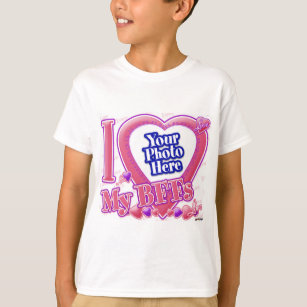 T-shirt I Love My BFFs rose/violet - photo