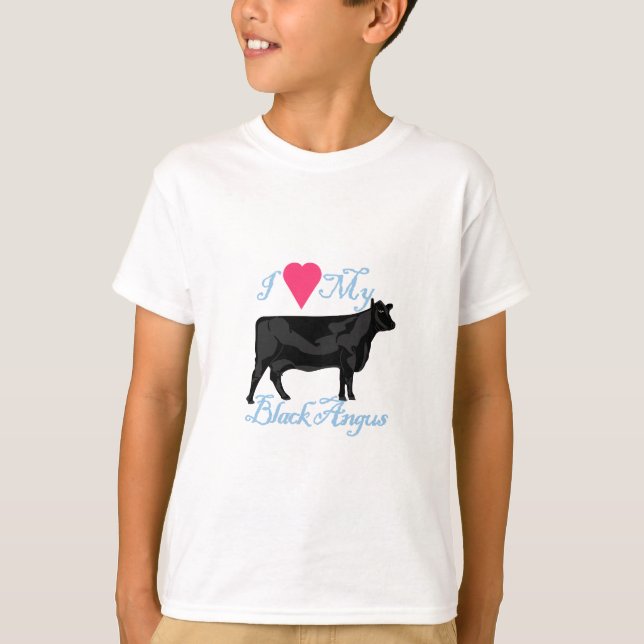 T-shirt I Love My Black Angus (Devant)