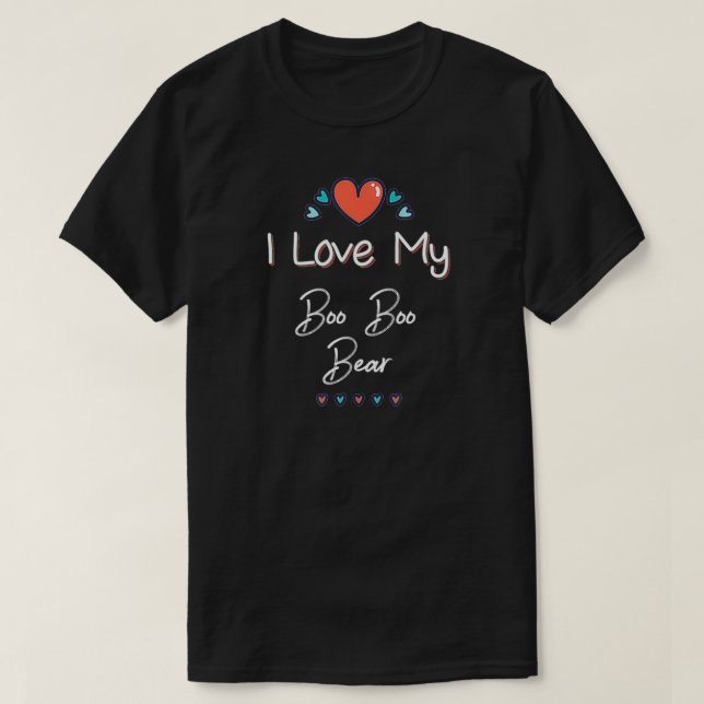 T-shirt I Love My Boo Boo Bear Cute Mothers Day Design Gif (Design devant)