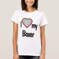 I Love My Boxer mignon Coeur doux cadre photo