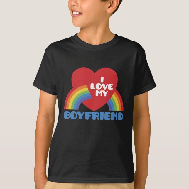 T-shirt I Love My Boyfriend (Devant)