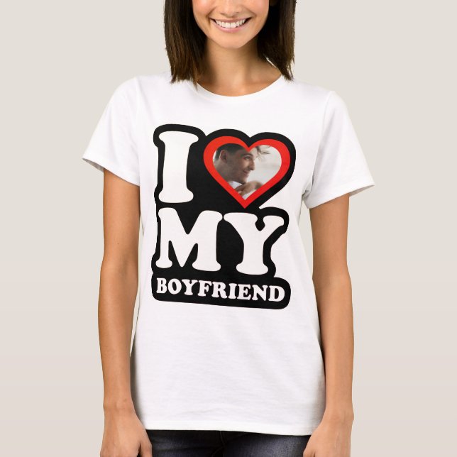 T-shirt I Love My Boyfriend 1984    - Personnalisé (Devant)